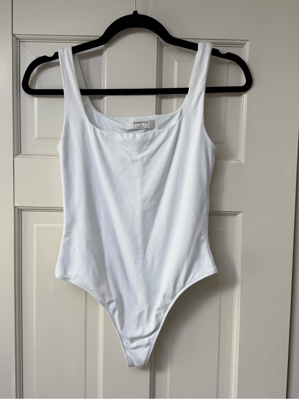 Babaton Square Neck White bodysuit
